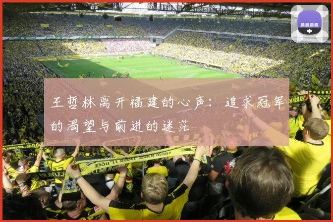 王哲林离开福建的心声：追求冠军的渴望与前进的迷茫